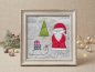 Preview: Frohe Weihnachten Set - doodle Stickdatei